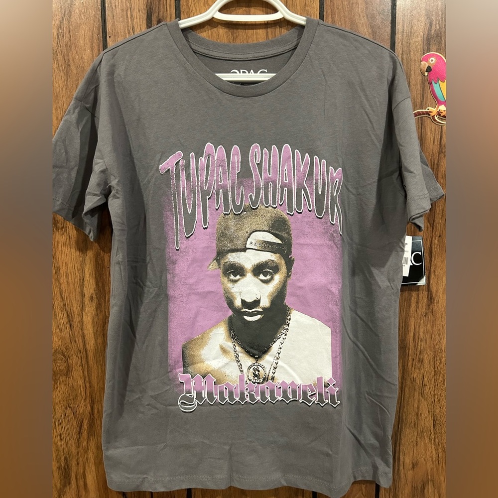 Women’s 2Pac T-shirt Gray Size XS/SP